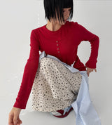 STAR BACK SLIT SKIRT