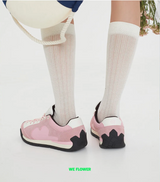 WE FLOWER Fashionable New Hobo Shoes, Versatile, Comfortable and Light - weight - Sakura Pink