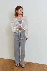 Waffle sweat pants_gray