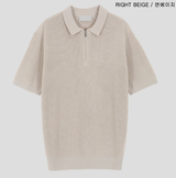 Jake Silket Hachi Half Zip-up Short Sleeve Knit