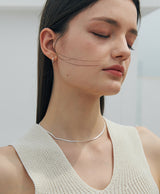 [925 silver] Un.silver.160 / flat soir necklace