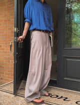 Chid pin tuck wide slacks