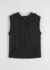 EYELET LINE HOOD VEST