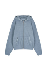 ラフステッチキットフードジップアップ