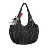 Rose Jacquard Eyelet Bag [Black]