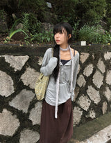 ネイブル シフォン バンディング マキシ スカート