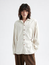 Adjustable spring and autumn retro suede shirt