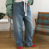 アンチドクラシックセミストレートワイドデニムパンツ (1 Color) – ゲスト / オフィス / ワークアウトフィット