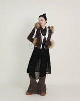 キューフリルカンカンニットブーツカットパンツ (leggings)