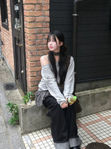Nuel Off-Shoulder Sweatshirt