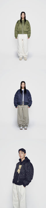 24FW バルーンフィットMA-1パッディングジャケット カーキ