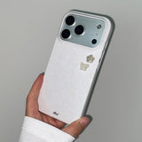[MADE] BUTTERFLY BUTTON LACE PHONE CASE (glossy hard)