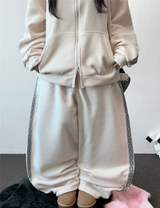 ボヘミアン サイドトラック フリース バルーン ハイネック ジップアップ🖤 3カラー
