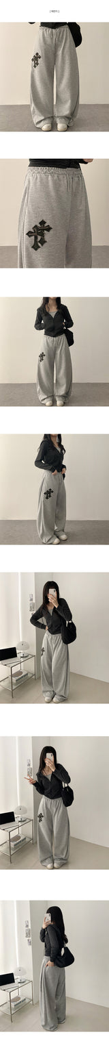 Dex Camo Cross Patch Wide Banding Pants 