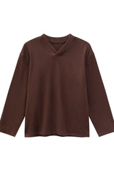 Thermal V-Neck Long Sleeve Tee