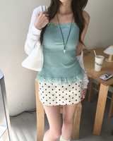 Satin dot skirt