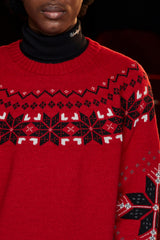 ARGYLE NORDIC KNIT / RED