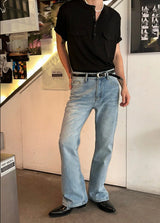[4SEASON]フレアデニムパンツ(4color)