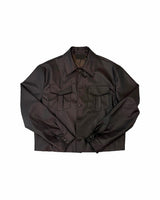 Mark Pocket Short Leather Jacket