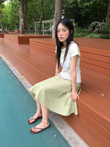 Tilt strap midi skirt (3color)