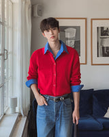 Carnel Mild Collar Knit Cardigan