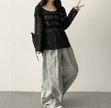 レオストラップバンディングワイドパンツ