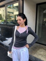 モル ボタン Tシャツ