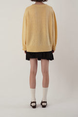 Nuts v-neck cardigan_butter
