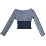 Off shoulder button T