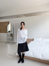  BUCKLE WRAP NYLON SKIRT
