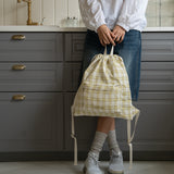 Check String Back Pack - Green