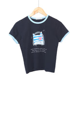 Music Crop Short-Sleeved T-Shirt