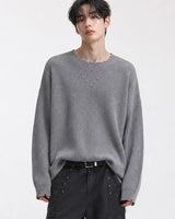 (UNISEX)スタッズ オーバーニット
