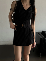 Stripe strap pants