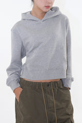 Round rivet sweat hoodie