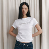 C ロゴコンベックスTシャツ_ホワイト