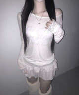 eve lace tee (4colors)