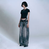 EASY See-through Crop Short Sleeve - Black