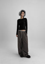 [MADE] Arha Check Padding Banding Pants
