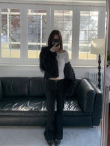 Luna Skin Off-Shoulder Cable Slim-Fit Knit