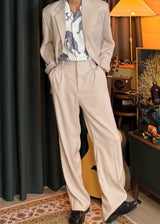 Linen loose-fit jacket 4COLOR