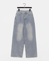 Dinty Back Pocket Wide Denim Pants