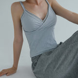 [Arink] Ribbed Panel Sleeveless Top - 4 Colors