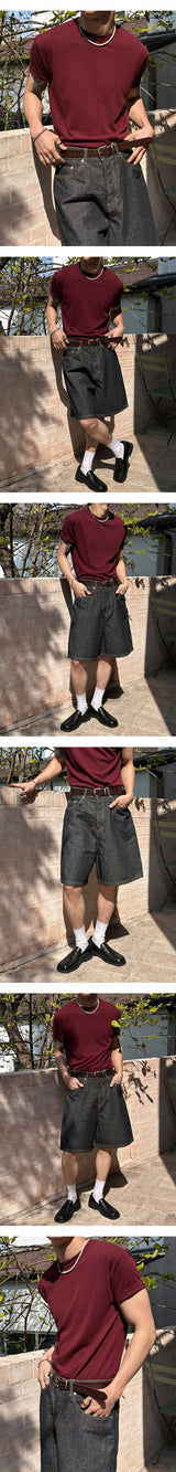 [S/S] Bonding muscle half knit ta-shirts(10color)