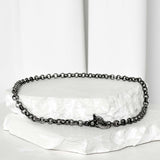 SS-6mm BOLD O chain necklace_dark silver