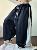 SIDE COLORATION PINTUCK BALLOON PANTS 💙🩶🖤🤍3COLOR