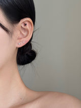 [4 set] black ribbon piercing set