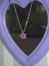 gleaming tiny star necklace [purple]