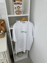 プレミアムコットンオーバーサイズフィットラウンド半袖Tシャツ