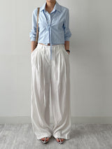 Yvon Nylon Strap Wide Slacks